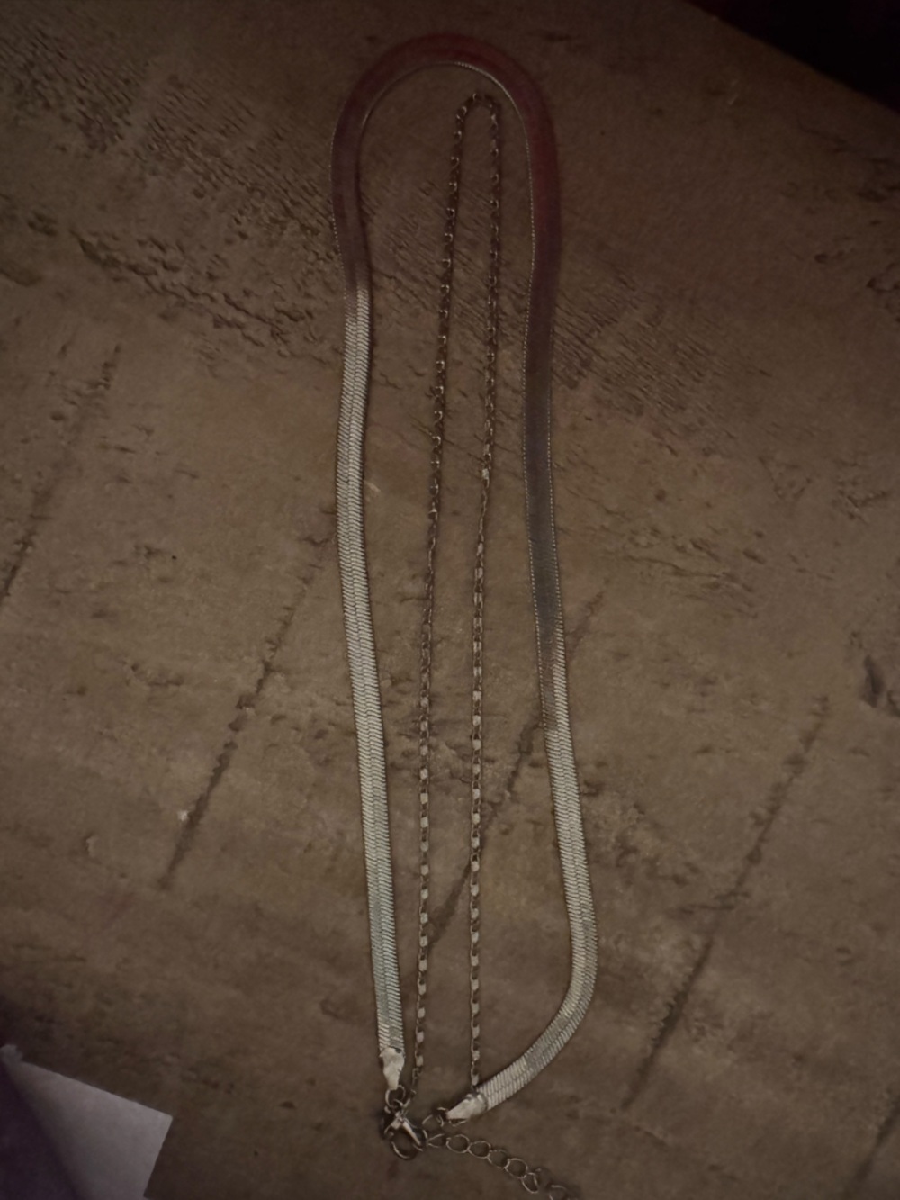 Silver Multi-Chain Necklace Set